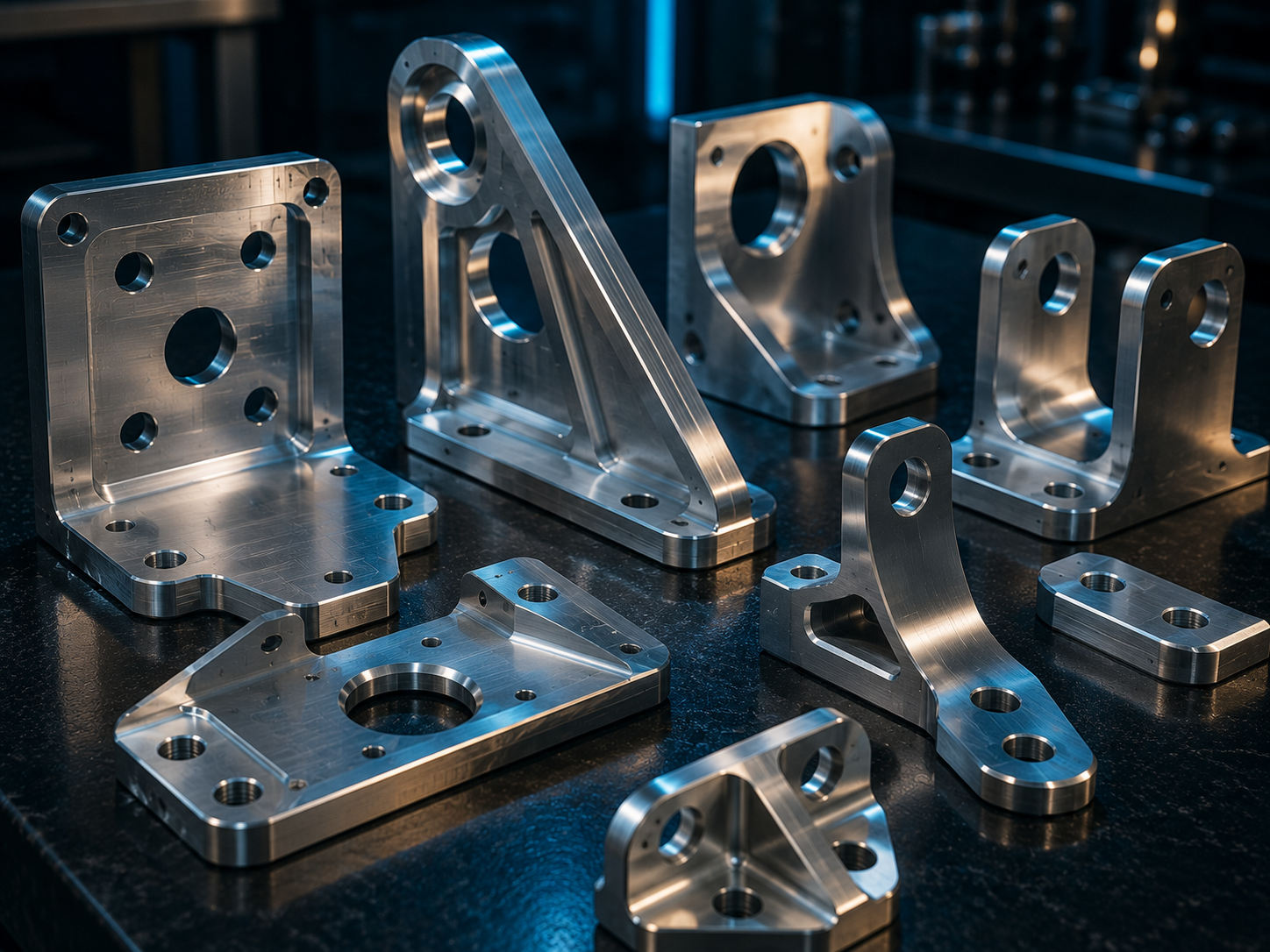 Precision aerospace brackets and supports